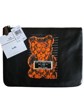 COACH X Whisbe Artist Collab Vandal Gummy Bear Tablet Wristlet Pouch
